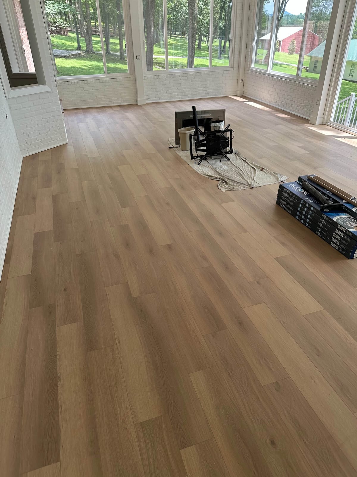 Hardwood flooring installation
