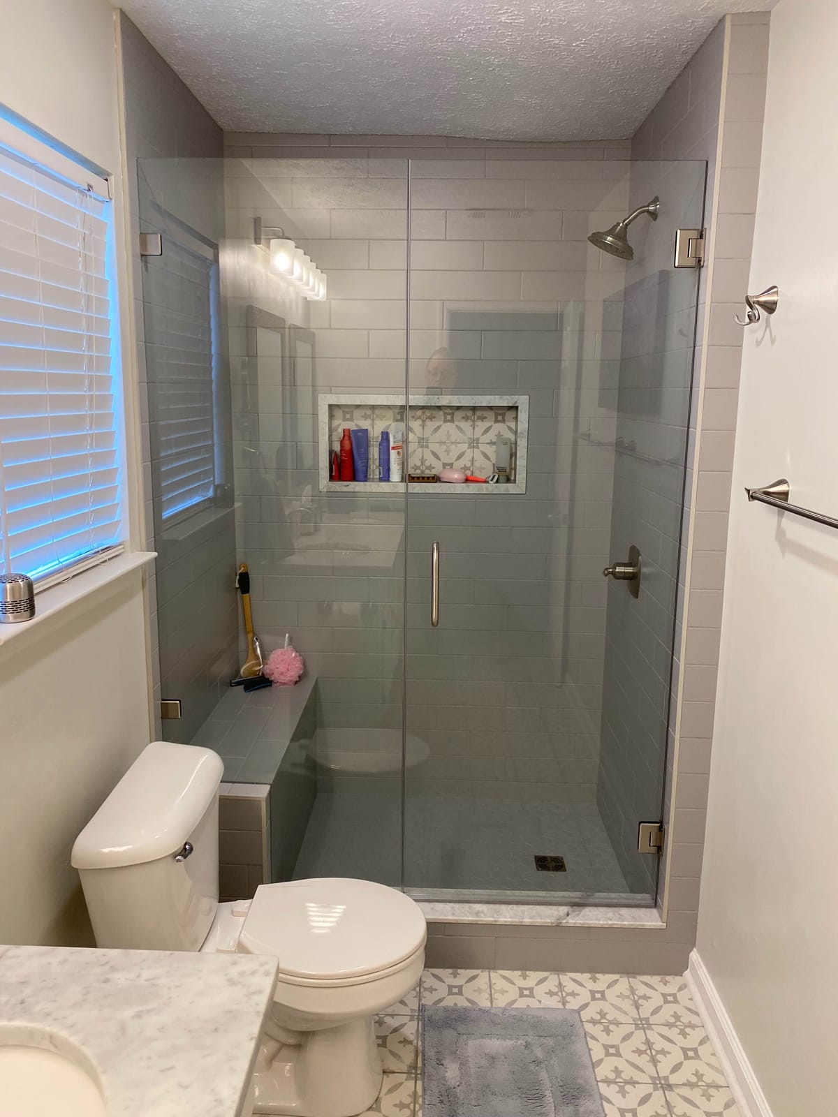 Bathroom tile floor renovation