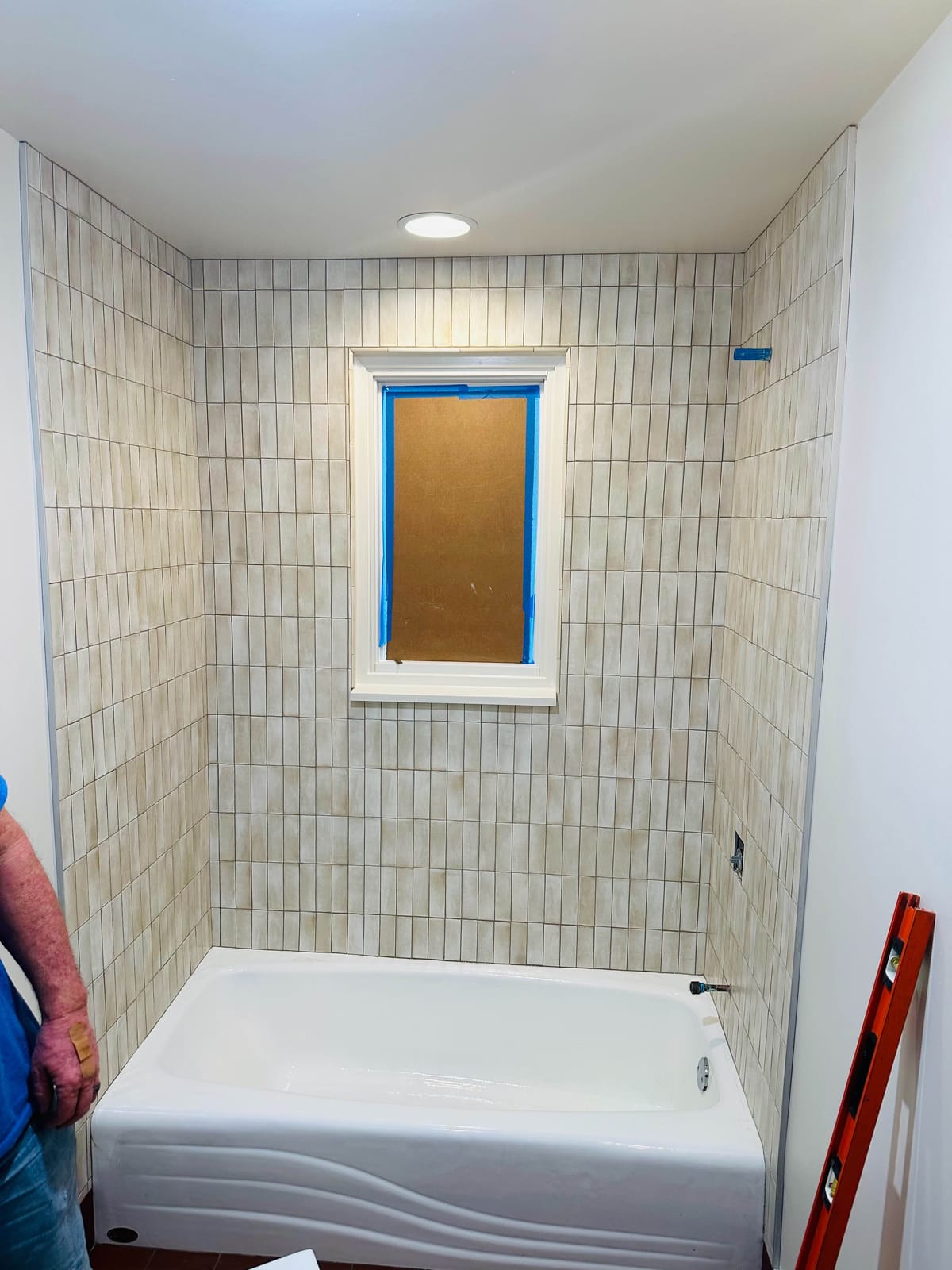 Porcelain tile detail work